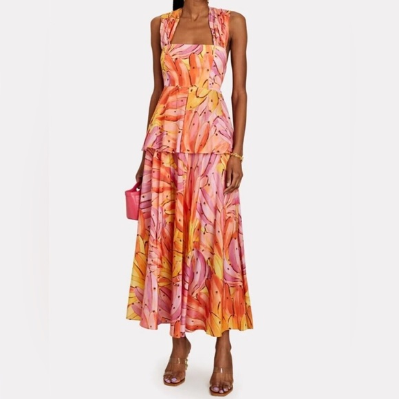 FARM Rio Dresses & Skirts - #398 Farm Rio Pink Ombré Banannas Dress size XL NWT